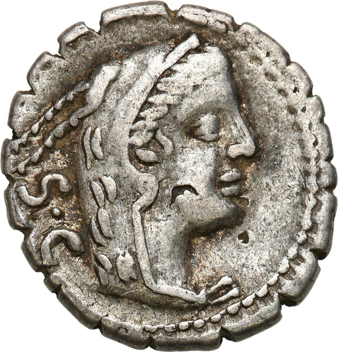 Republika Rzymska, Denar Serratus, L. Procilius 80 p. n. e., Rzym